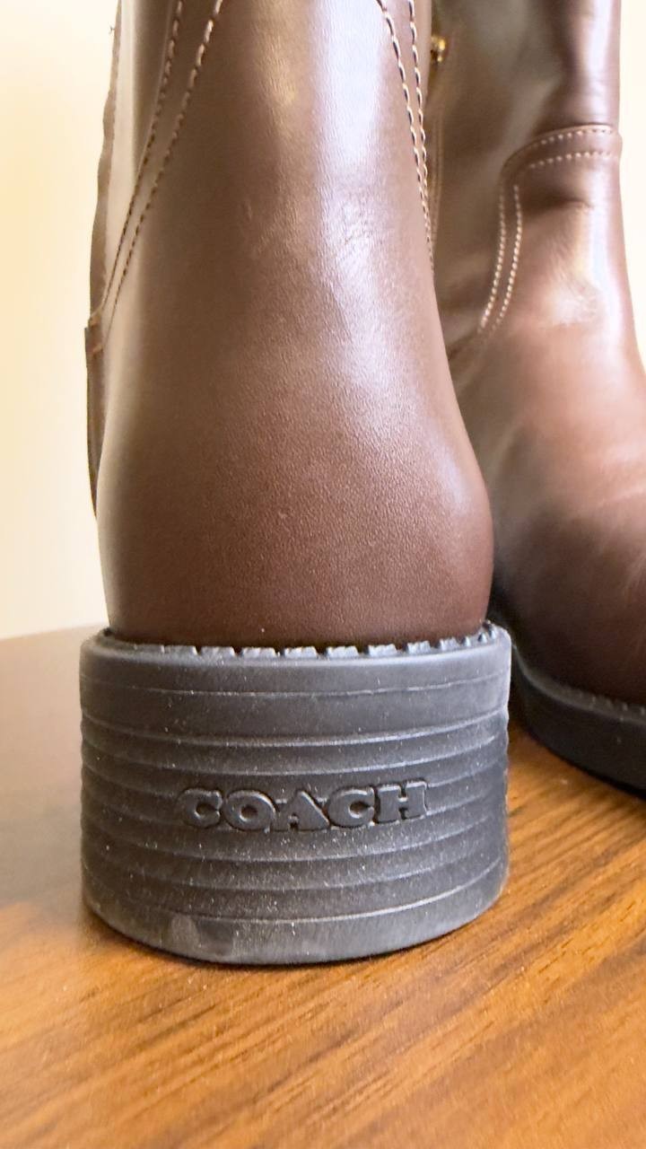 Coach Tall Boots Brown 8 B Pre-Owned $415