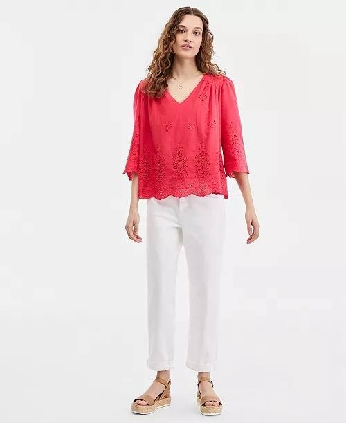 Liverpool Los Angeles Women’s Rolled‑Cuff Jeans Bright White 10 NWT $109