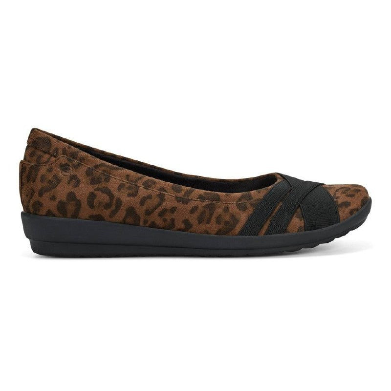 Easy Spirit Acasia Flats 8M Leopard Print Textile Slip‑On Lightweight NIBmsrp$69