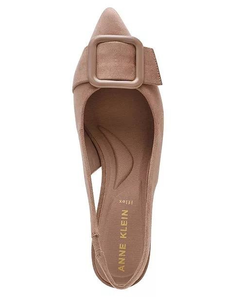 Anne Klein Women’s Ilanna Slingback Pumps Taupe 7.5M Man‑Made MSRP $89 NWB