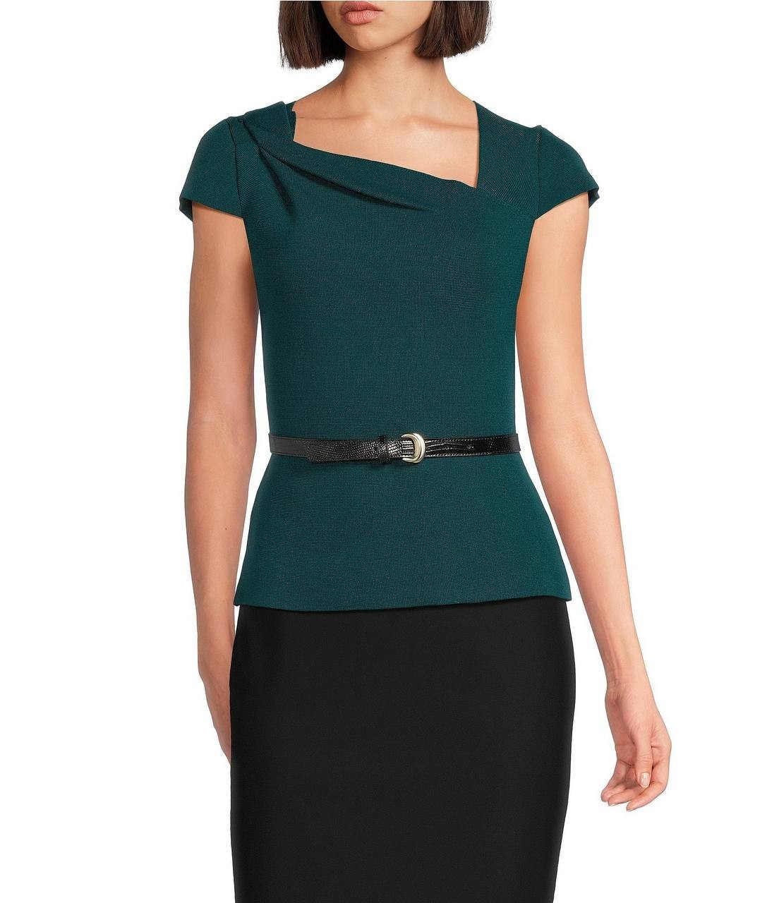 Donna Karan New York Women’s Cap‑Sleeve Sweater Green Size XL NWT $169