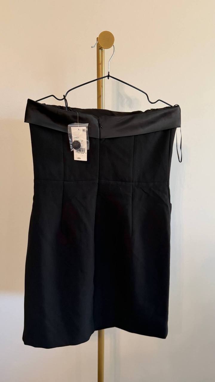 French Connection Women’s Strapless Tuxedo Mini Dress Black 6 $138 NWT
