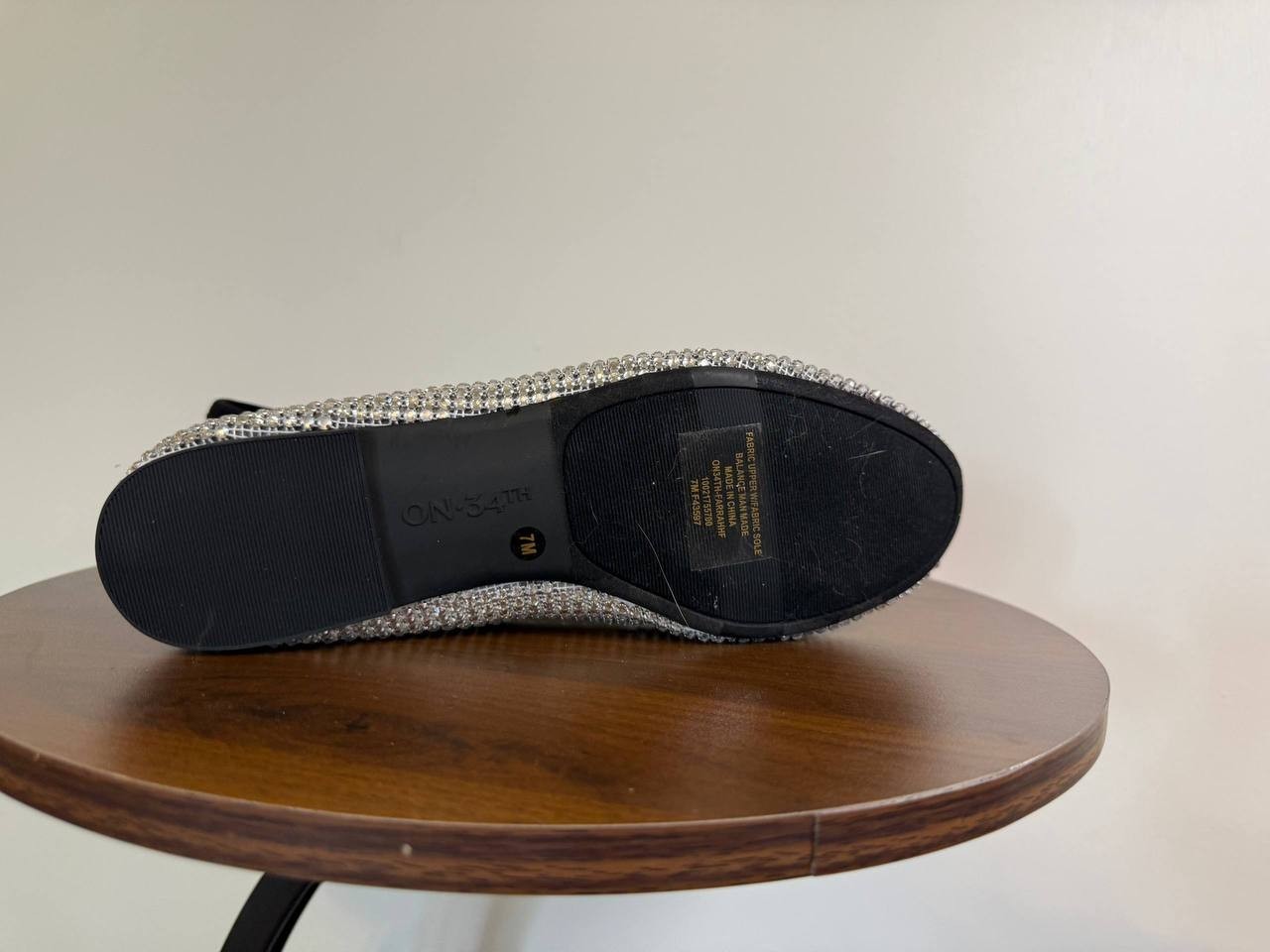 On 34th Farrahh Ballet Flats – Bling Chainmail – Size 7M – NIB