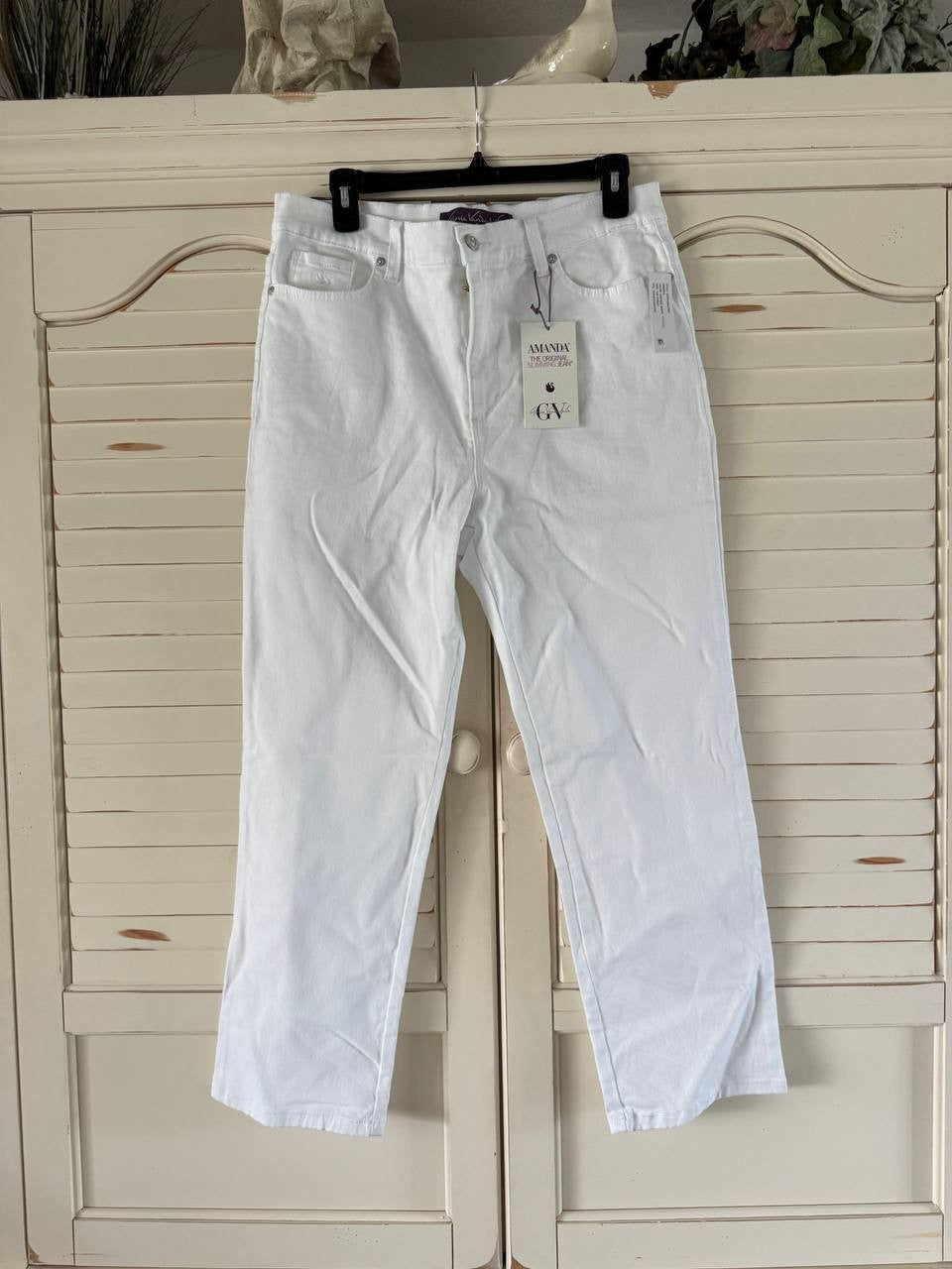 Gloria Vanderbilt Amanda Jeans – Size 14P Short – NWT – White High-Rise Tapered