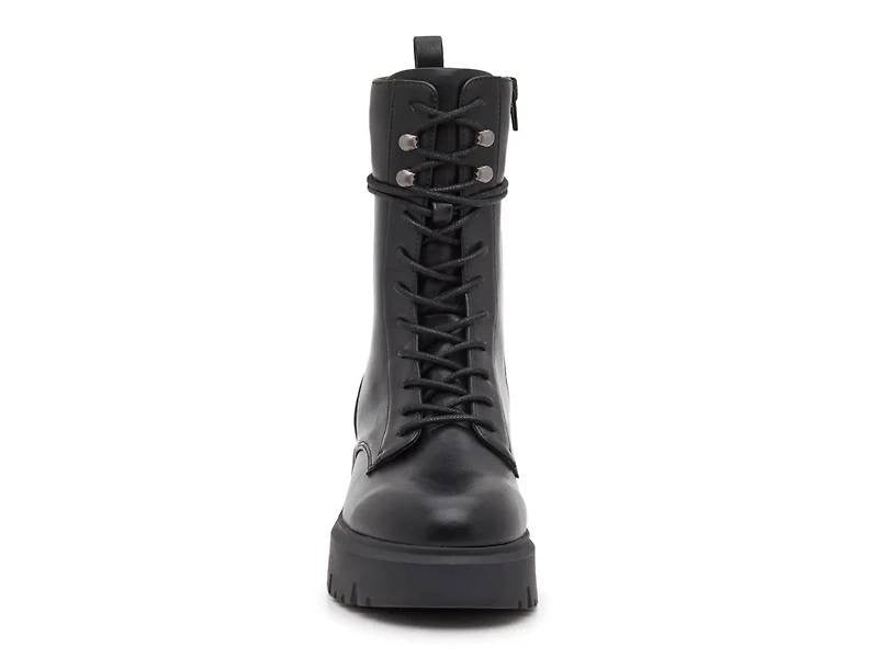 Madden Girl Women’s Maisey Combat Boots Black 6.5 Man‑Made MSRP $89.99 NWB