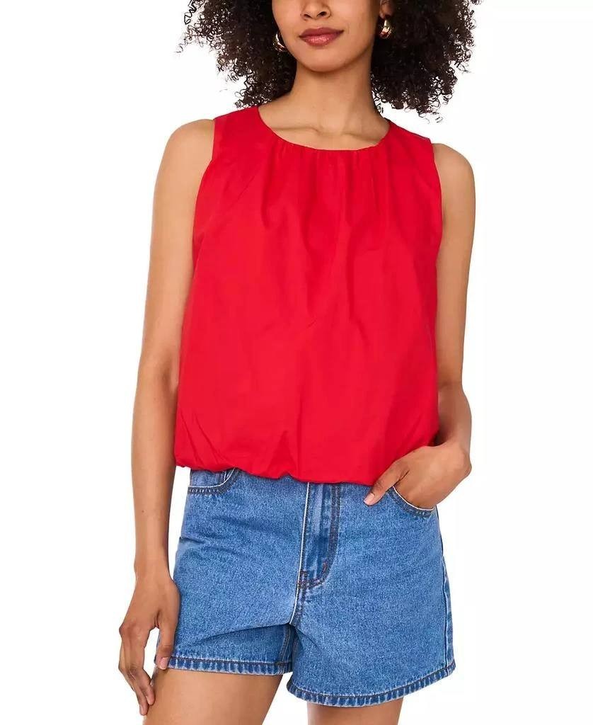 State Cotton Sleeveless Bubble Top Size S Red NWT $89