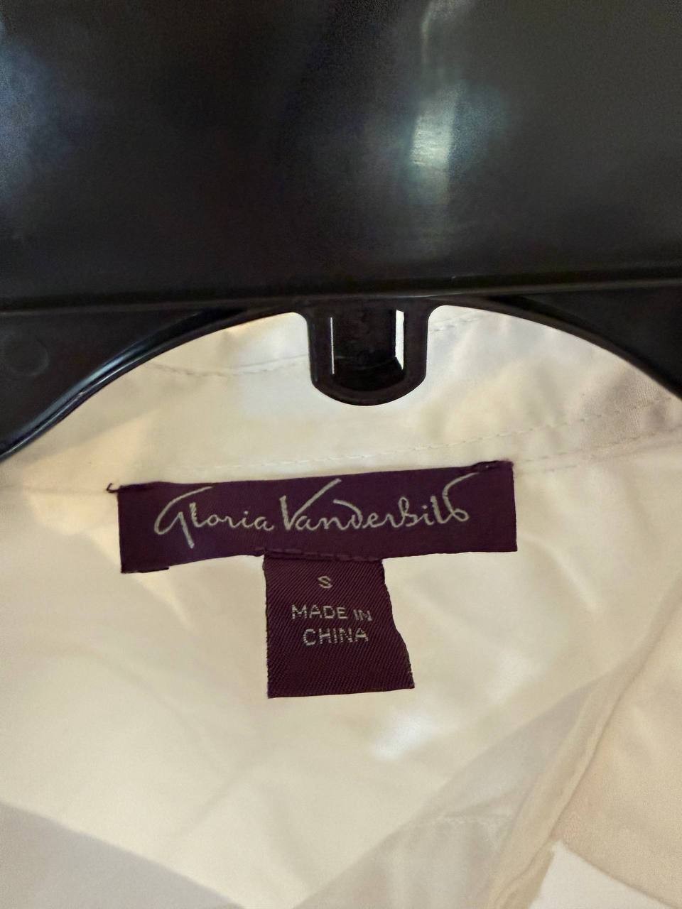 Gloria Vanderbilt Alanis Boat‑Neck BLOUSE White SIZE S NWT MSRP$48
