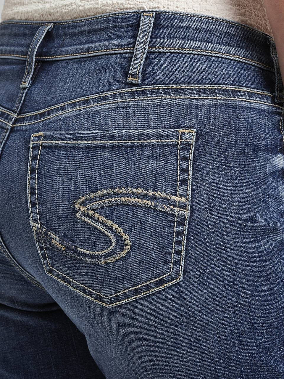 Silver Jeans Boyfriend Mid Rise Shorts Plus Size Indigo 12W NWT $89