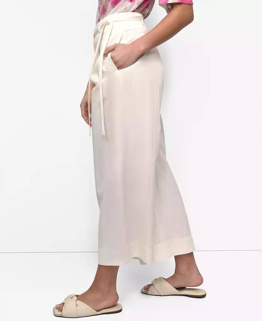DKNY Belted High‑Rise Pleated Twill Pants – Size 8 – NWT – $99