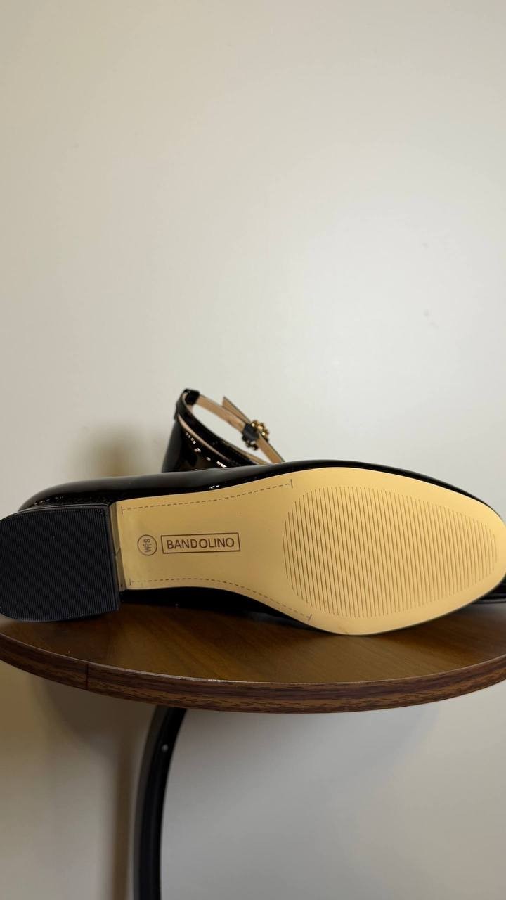 Bandolino Black Man‑Made Ankle Strap Pumps 8.5M NIB MSRP $89