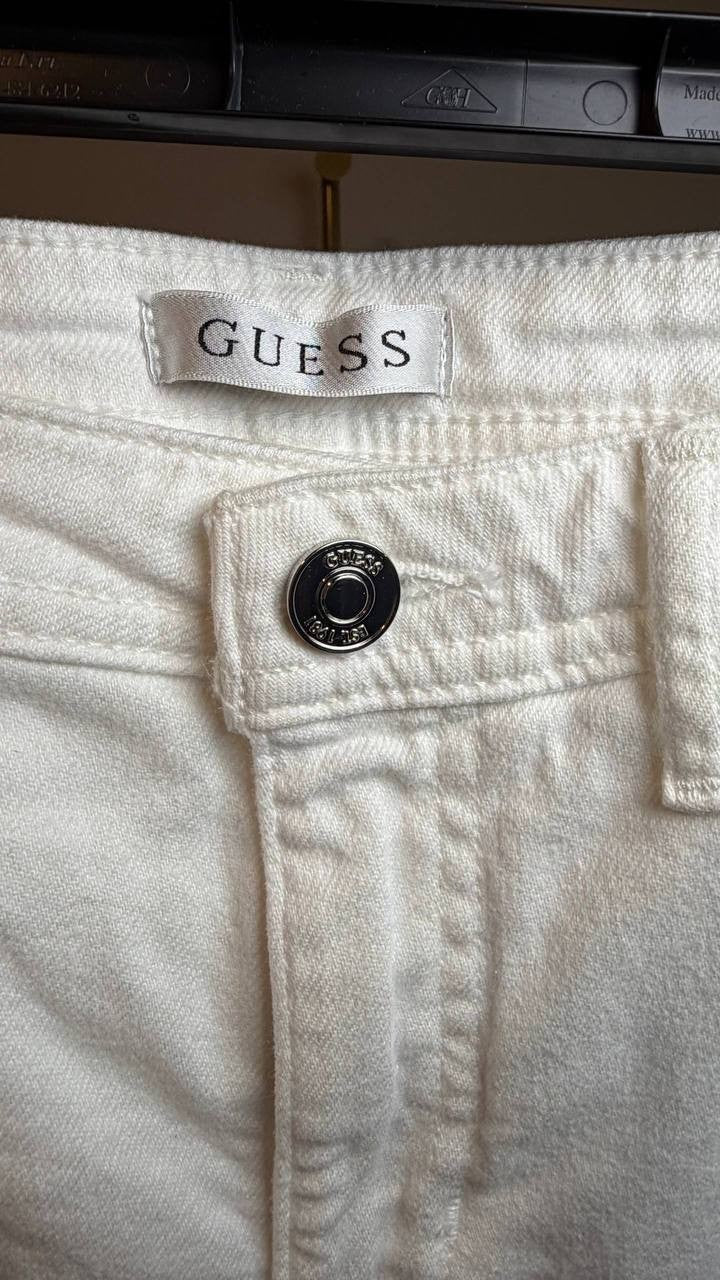Guess Eco Zoya Cropped Wide Jeans White 25x27 NWT $128