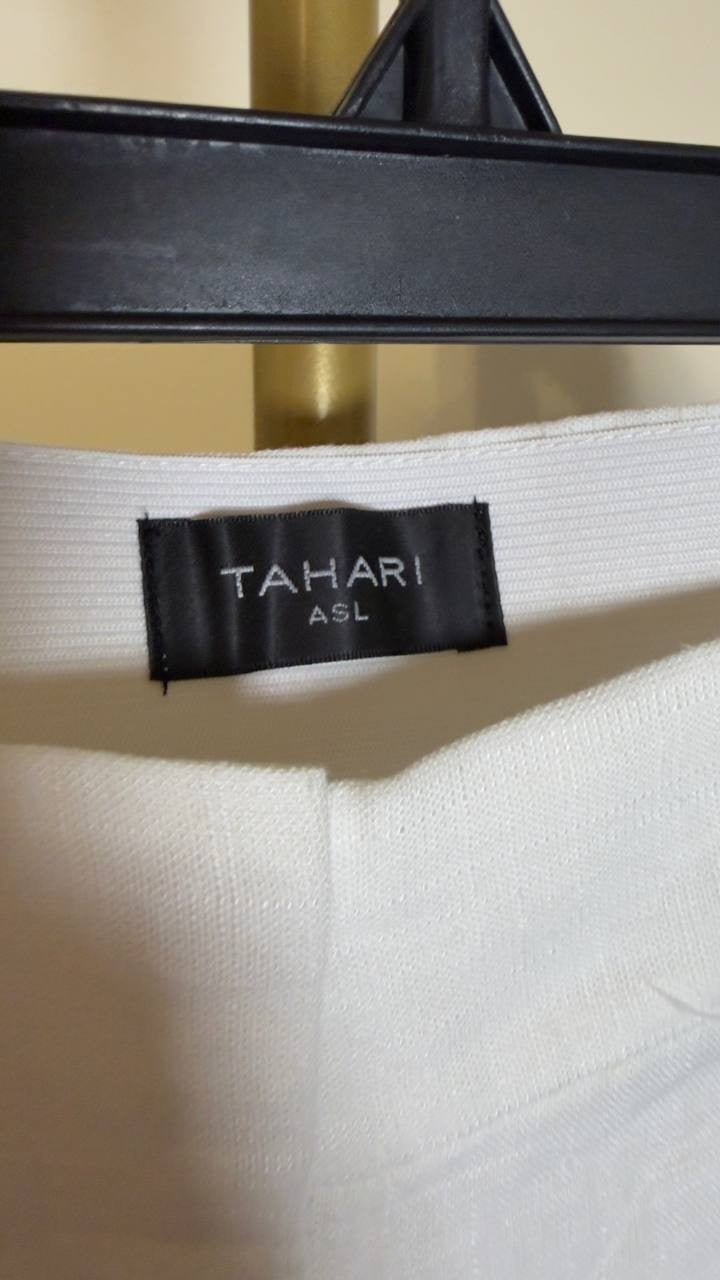 Tahari ASL High‑Waist Wide Leg Pants Ivory 4 NWT $99