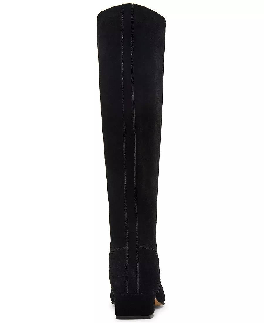 Steve Madden Dantelle Boots 5.5 Black Suede Square Toe[Some scuffs]NIB msrp$179