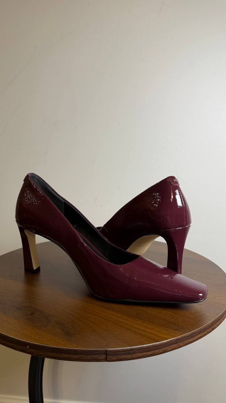 Michael Kors Oxblood Patent Leather Pumps 7.5M Pre‑Owned w/ Box MSRP $125