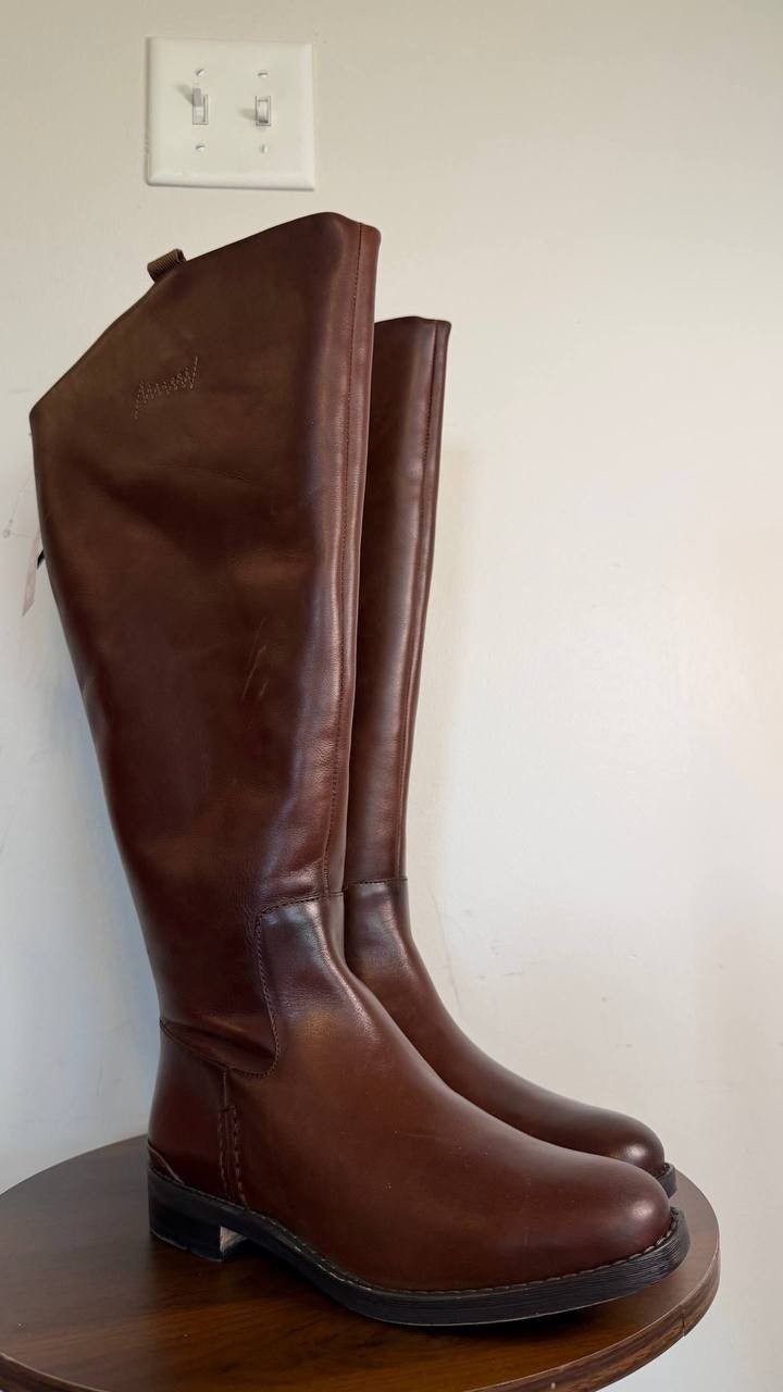 Franco Sarto Meyer Women’s Knee High Boots Brown 6.5M WC Leather $275 NWB