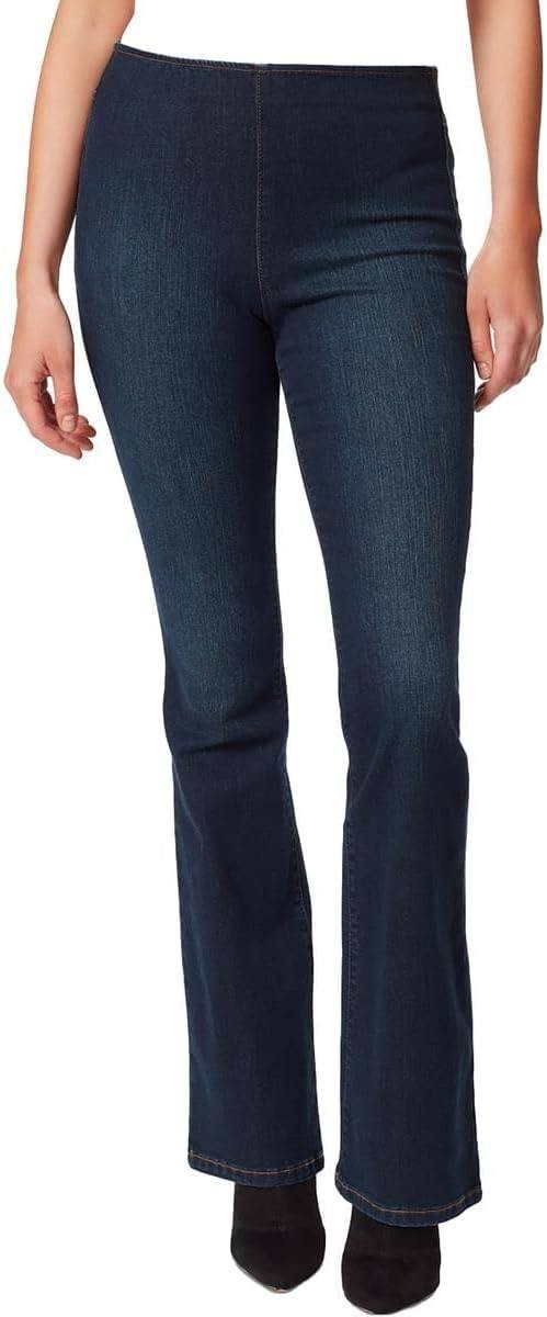 Jessica Simpson Pull-On Flare Jeans - High-Rise Blue Denim, Women's 28