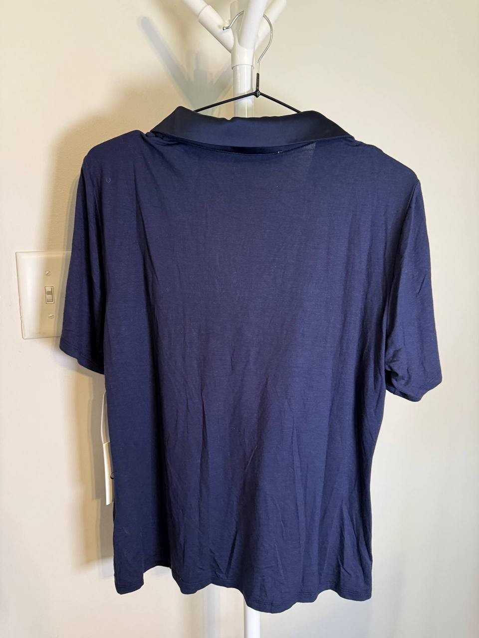 CeCe Short Sleeve Polo Sweater – Navy – Size L – NWT – $45