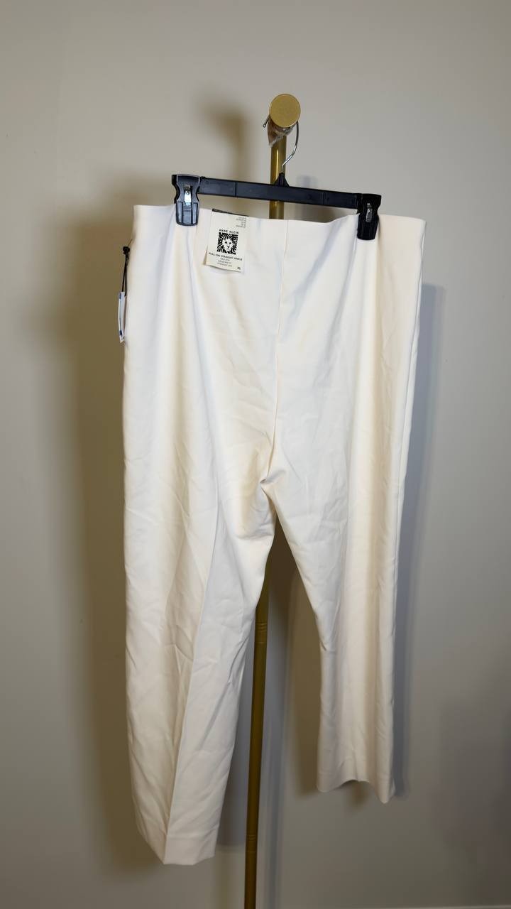 Anne  Klein  Women’s   Straight  Leg  Pants  White  Dove  XL  NWT  $79