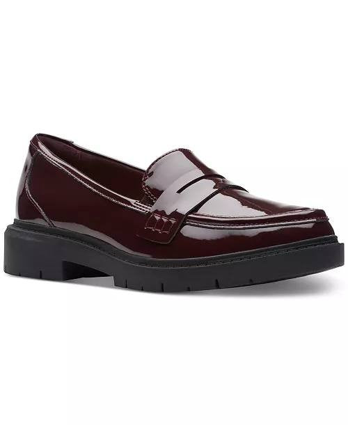 Clarks  Loafers  Burgundy  8.5W  New  $100
