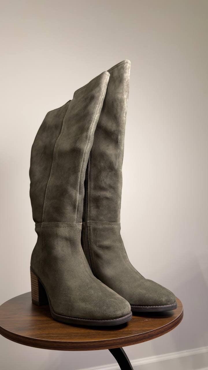 Lucky  Brand  Wide  Calf  Boots  Dark  Green  8.5  M  New  $130