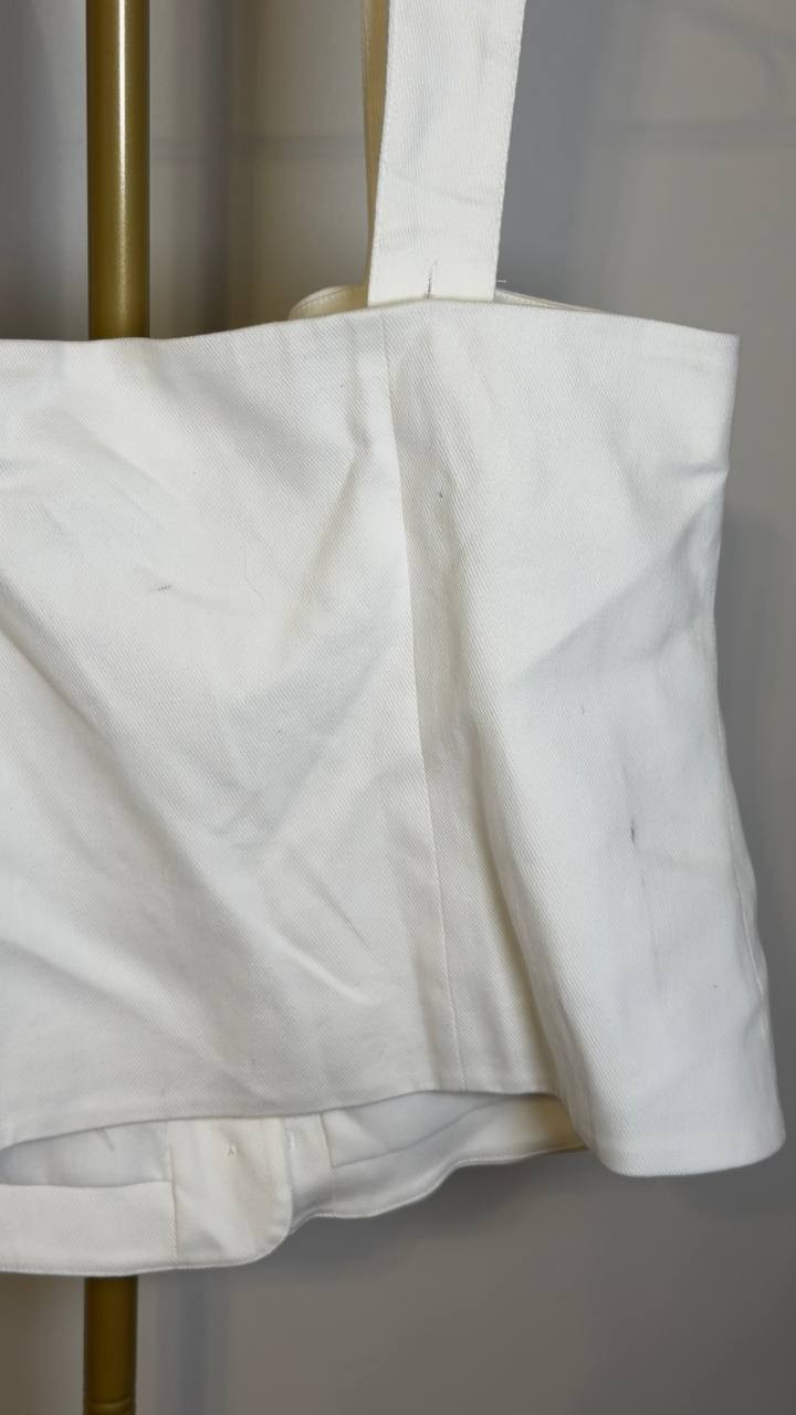 Avec  Les  Filles  Women’s  Sweetheart  Neckline  Vest  Top  Ivory  L  NWT  $79