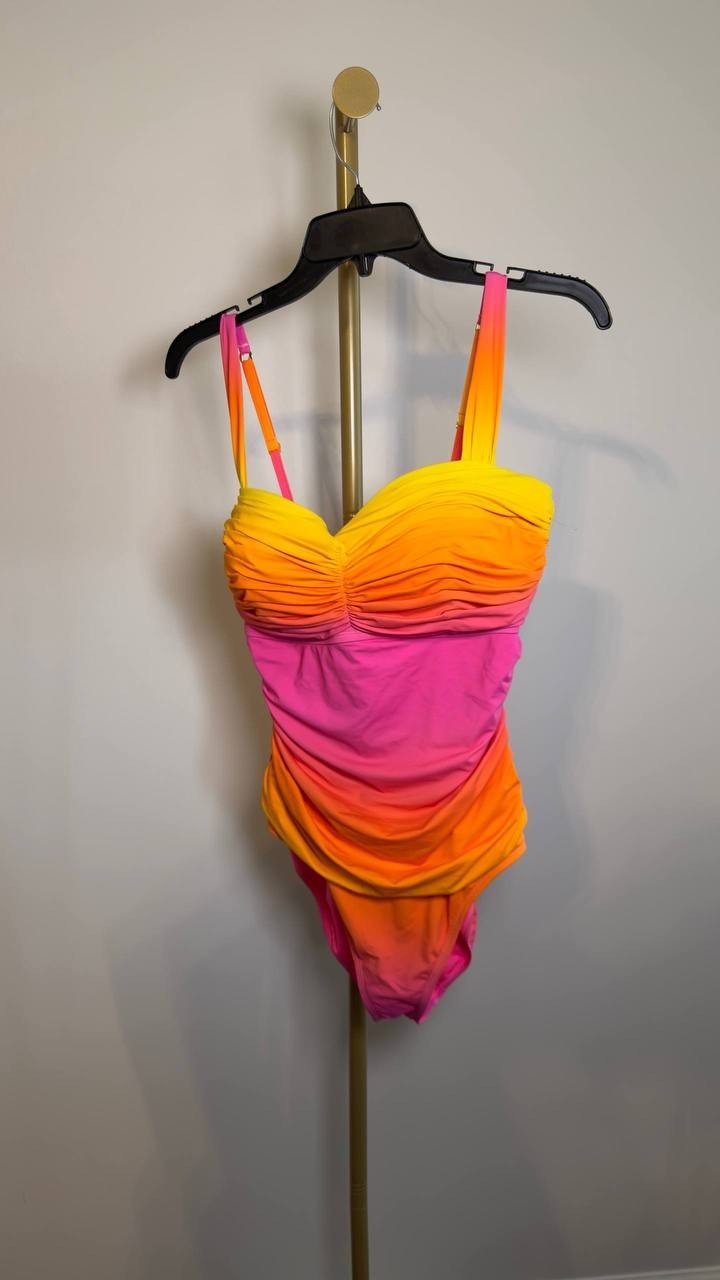 Bleu by Rod Beattie Beat The Heat Underwire One Piece Swimsuit Rosa 14 NWT $135