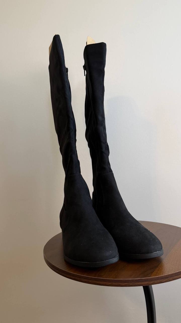 Style & Co Charmanee Tall Boots Black 9.5M Microfiber Man‑Made $79.90 NWOB