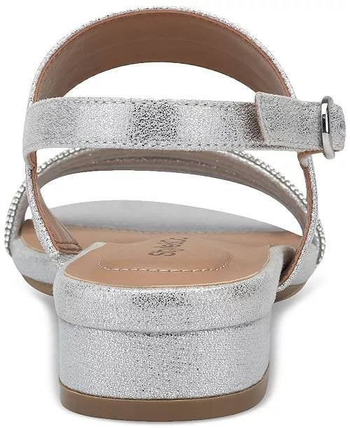 Style&Co Silver Fabric Dress Sandals 7.5M NIB MSRP $69.90