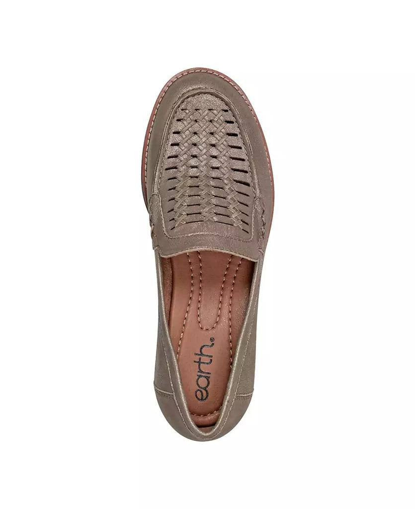 Earth Elona Woven Leather Slip‑On Loafers Taupe Women’s 9M NWB Comfort