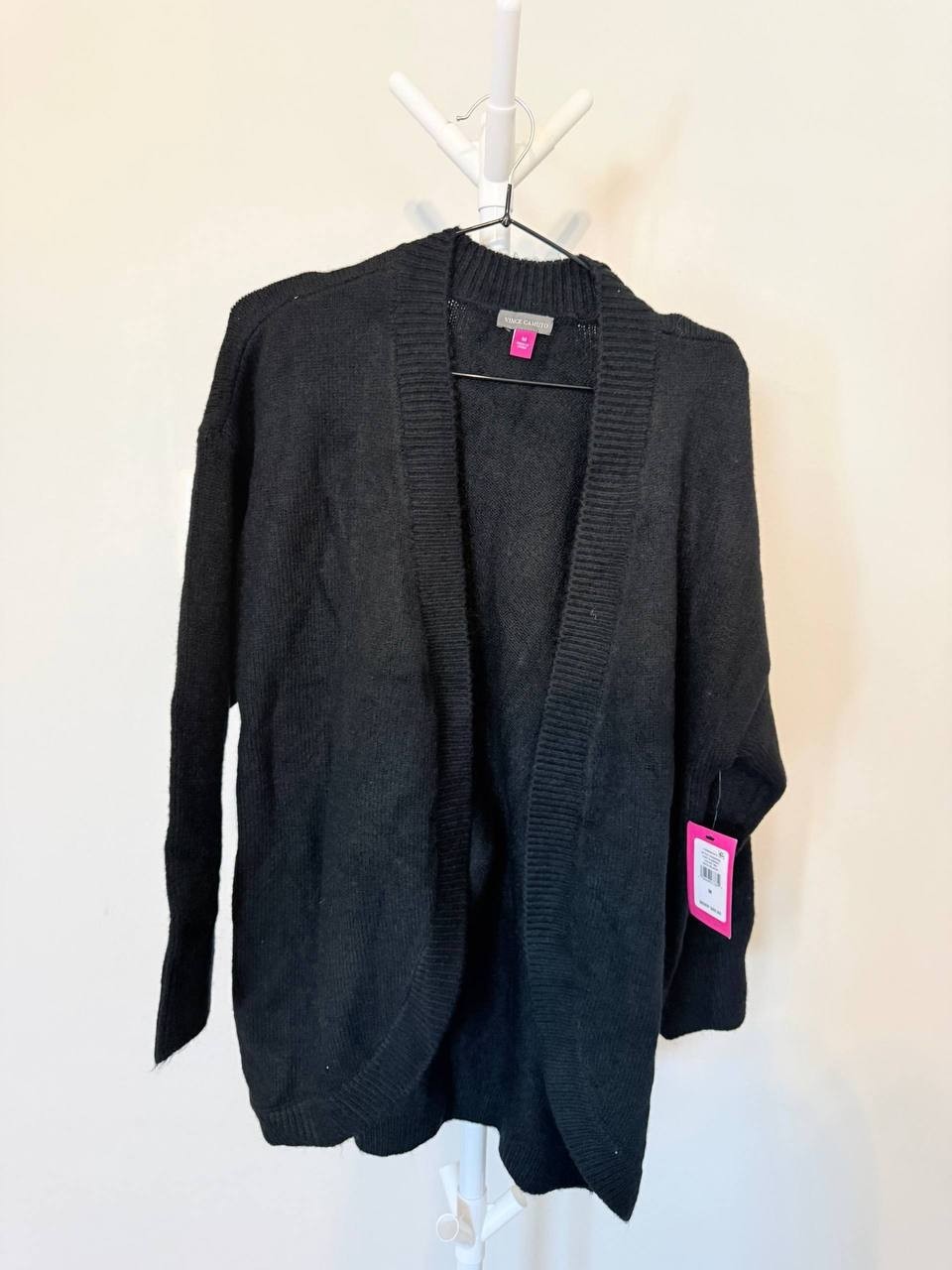 Vince Camuto Cozy Open‑Front Cardigan – Black – Size M – NWT – $89