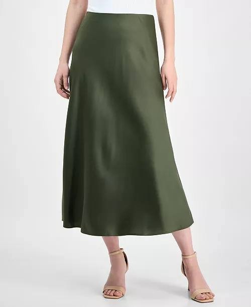 Anne Klein Pull‑On Maxi Skirt Green Size M NWT $89