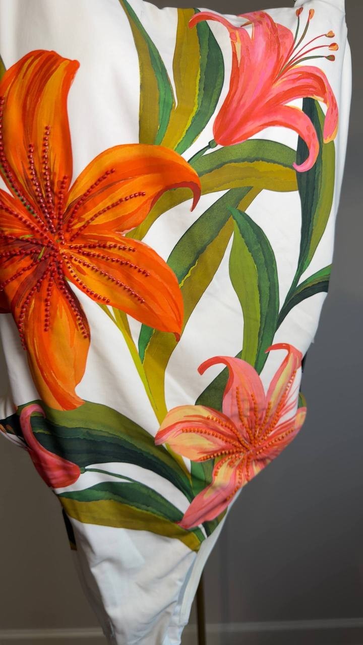 La Blanca Jungle Blossom Beaded One‑Piece Swimsuit Multi 10 NWT $160