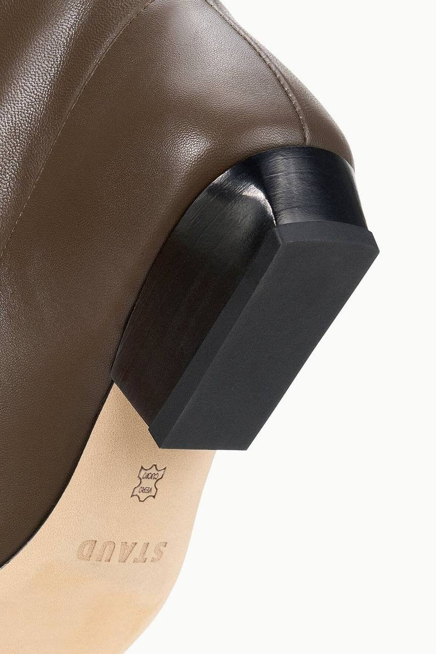 Staud Truffle Leather Flat Boots 36 New in Box MSRP $495