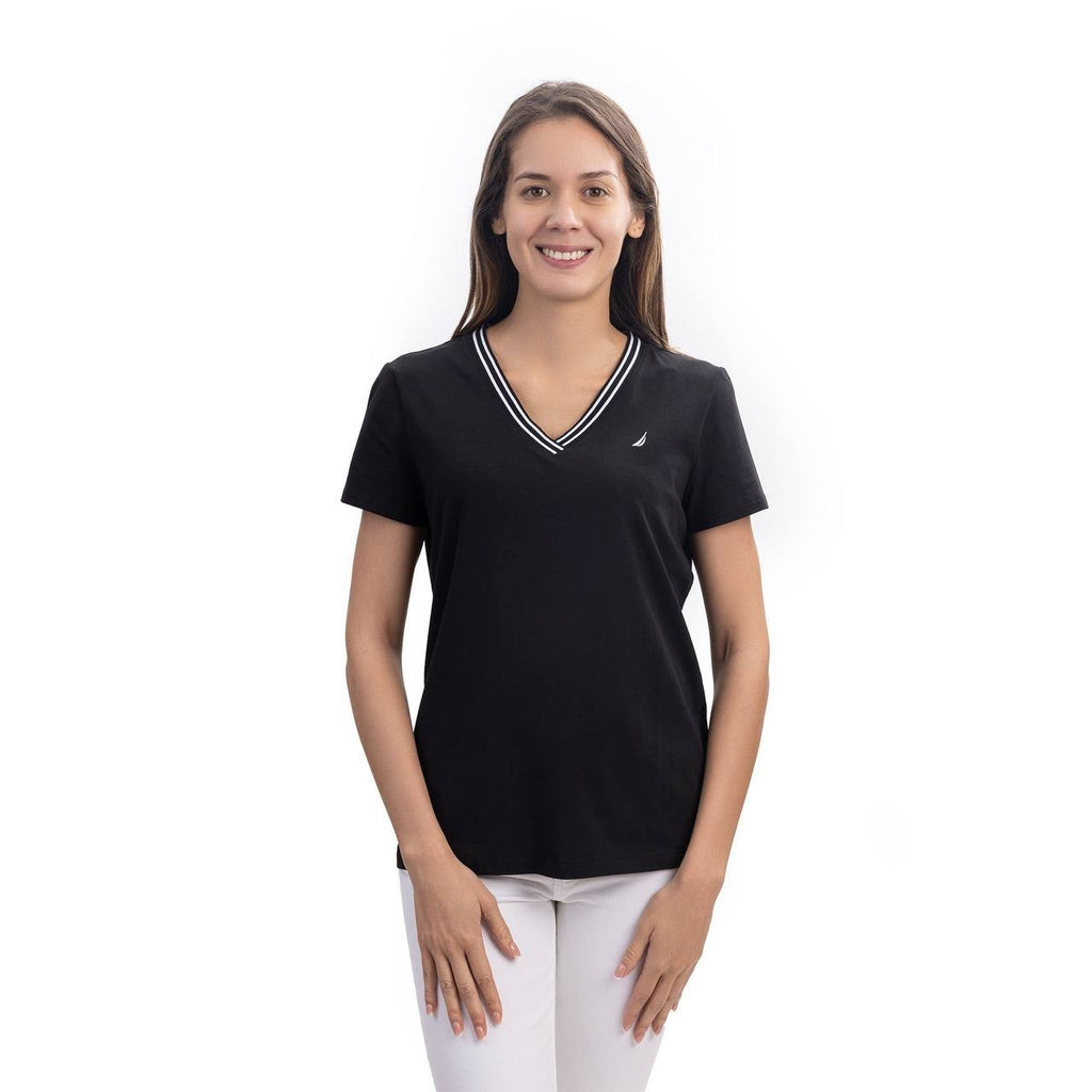 Nautica Women’s T‑Shirt Black Size M NWT $30