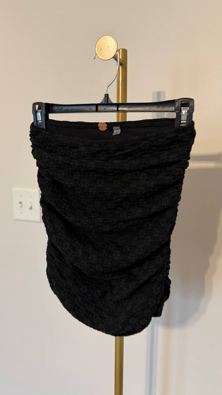 Free People ONE Convertible Mini SKIRT-TOP Black Size S/P Pre‑Owned msrp$128