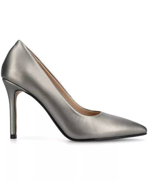 Journee Collection Venus Pumps 12M Pewter Pointed Toe Stiletto NIB msrp$93