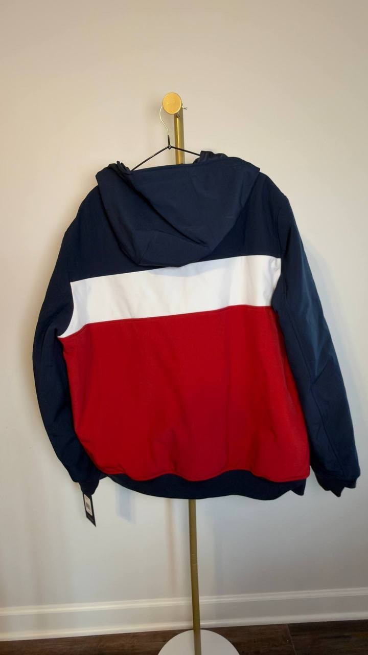 Tommy Hilfiger Colorblock Hooded Bomber Jacket Multicolor XXL NWT $195