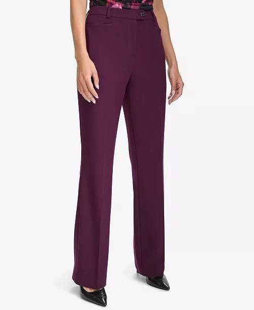 Calvin Klein Modern Fit High‑Rise Pants Purple 12 NWT $99