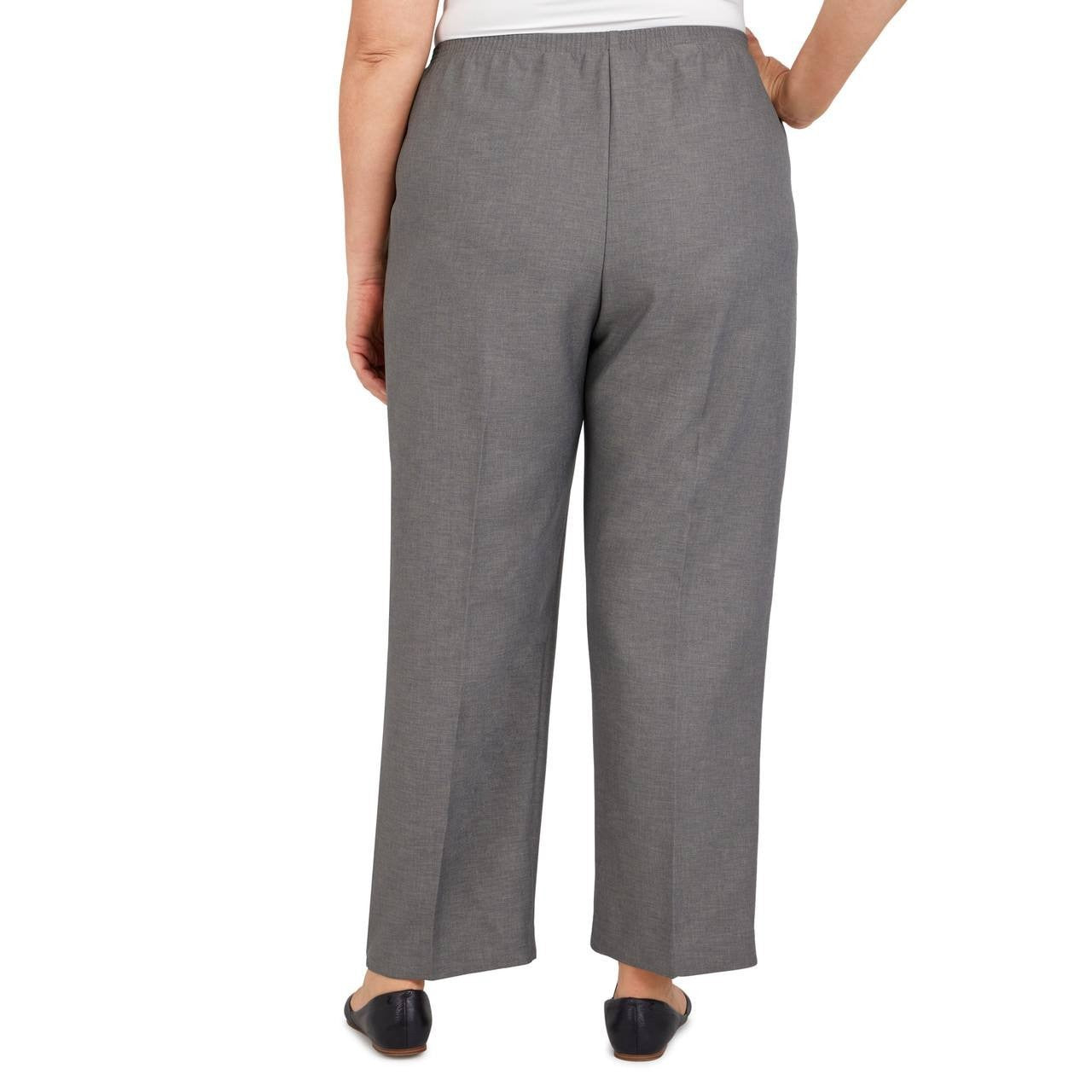 Alfred Dunner Women’s Plus Classics Average Length Pant Gray 20W $42.50 NWT