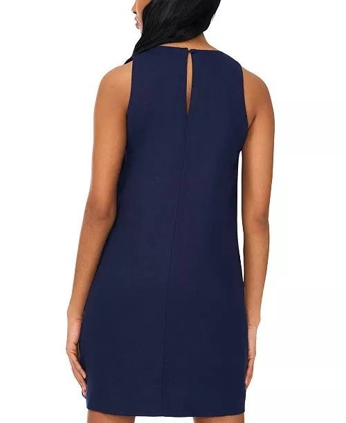 MSK Petite Women’s Sleeveless Round‑Neck Shift Dress Navy M $79 NWT