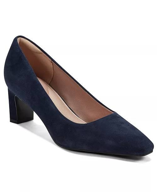 Rockport Dark Blue Suede Block Heel Pumps 6W NIB MSRP $130