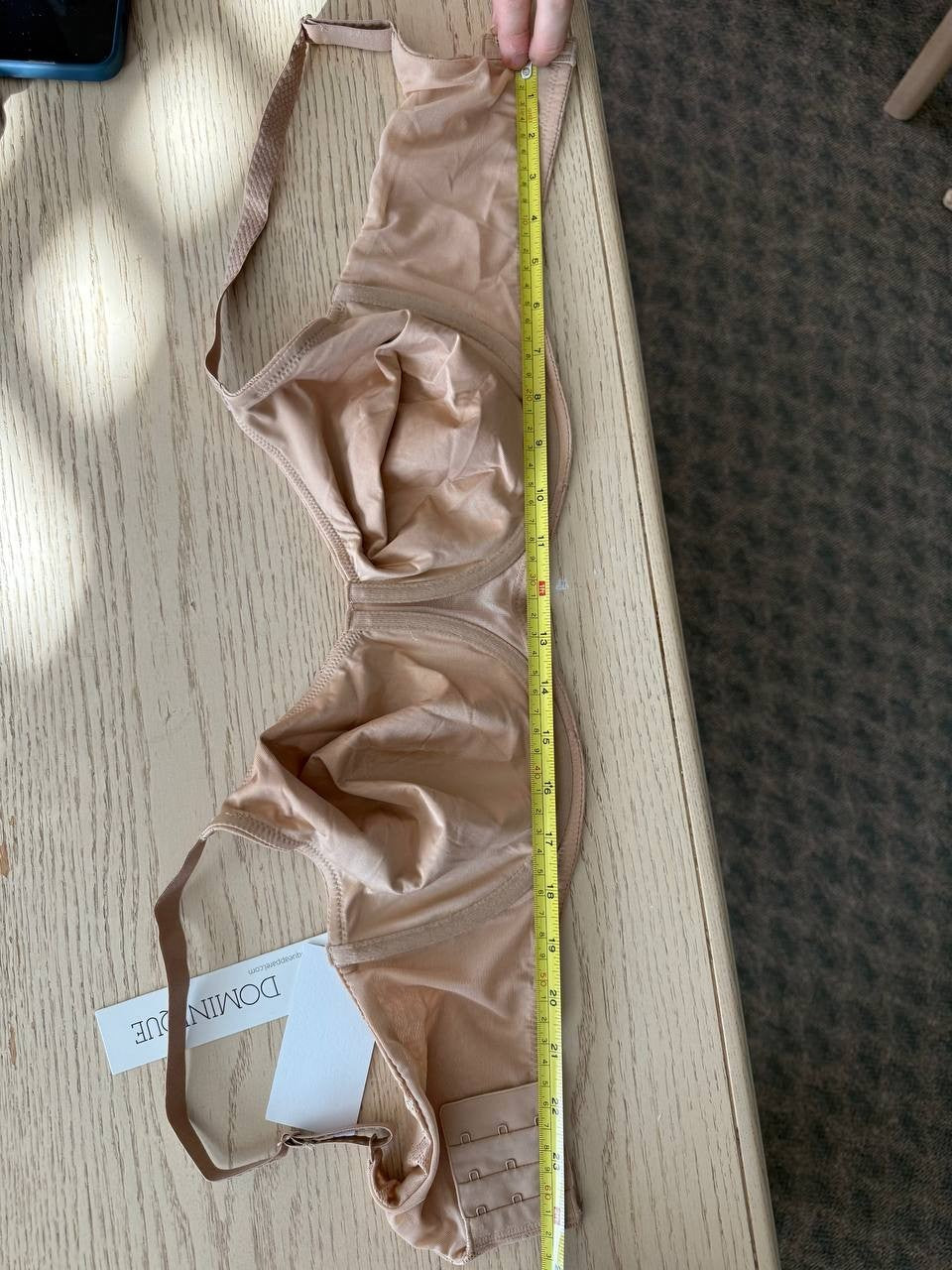 Dominique Women’s Seamless Lace Minimizer Bra Mustard Nude 36D Style 7000 70$