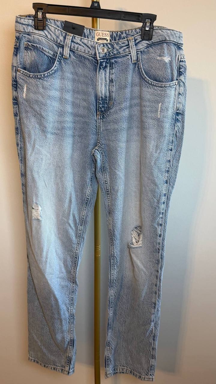 Guess Eco High‑Rise Celia Boyfriend Jeans Blue T30xL30 NWT $118