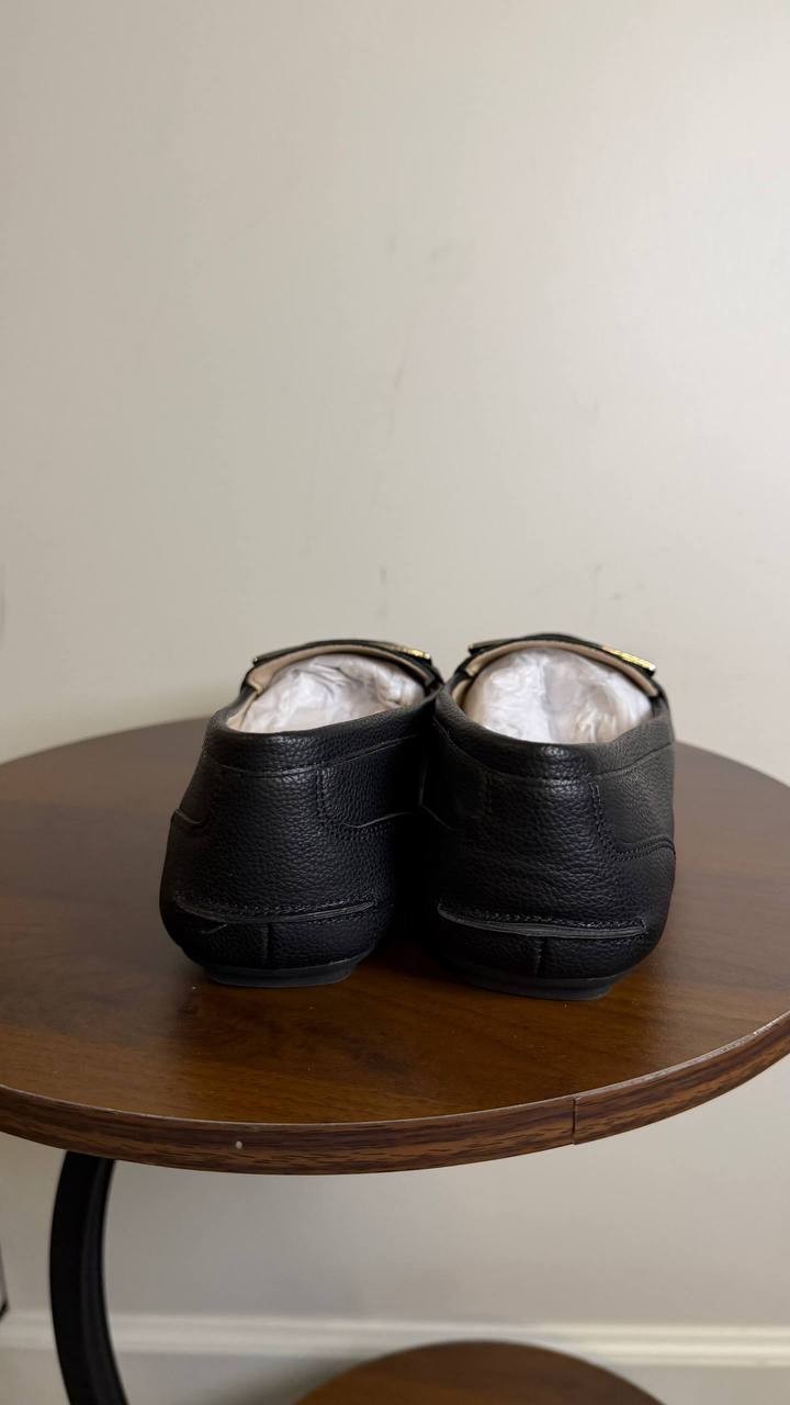 Calvin Klein Black Man‑Made Leather Slip‑On Loafers 7M New in Box $99
