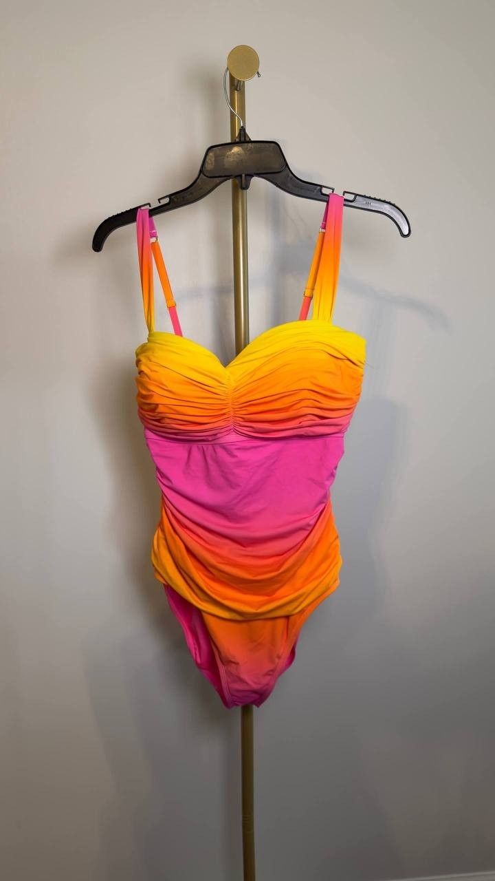 Bleu by Rod Beattie Beat The Heat Underwire One Piece Swimsuit Rosa 14 NWT $135