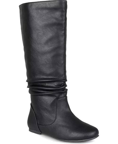 Journee Collection Polyurethane Boots 8M Black New in Box MSRP $129