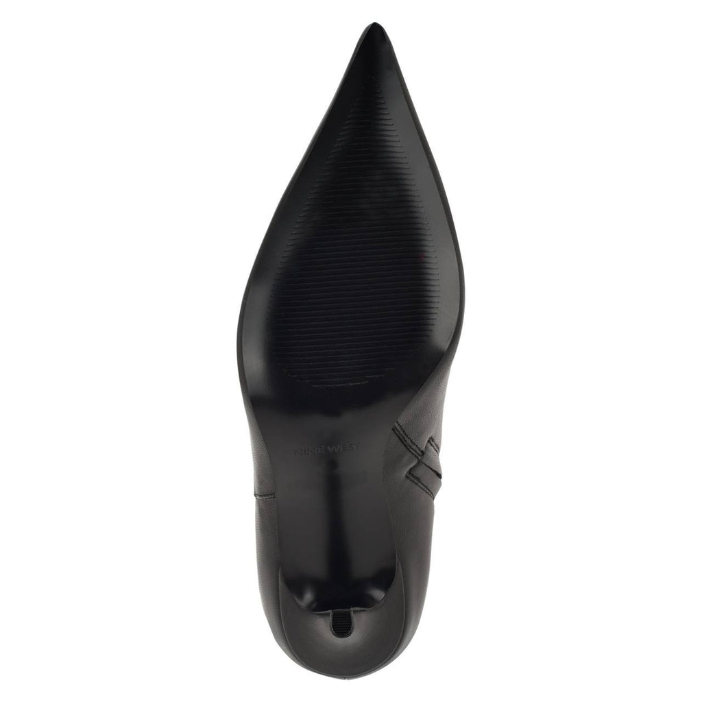 Nine West High Boots 11M Black Leather New in Box MSRP $249