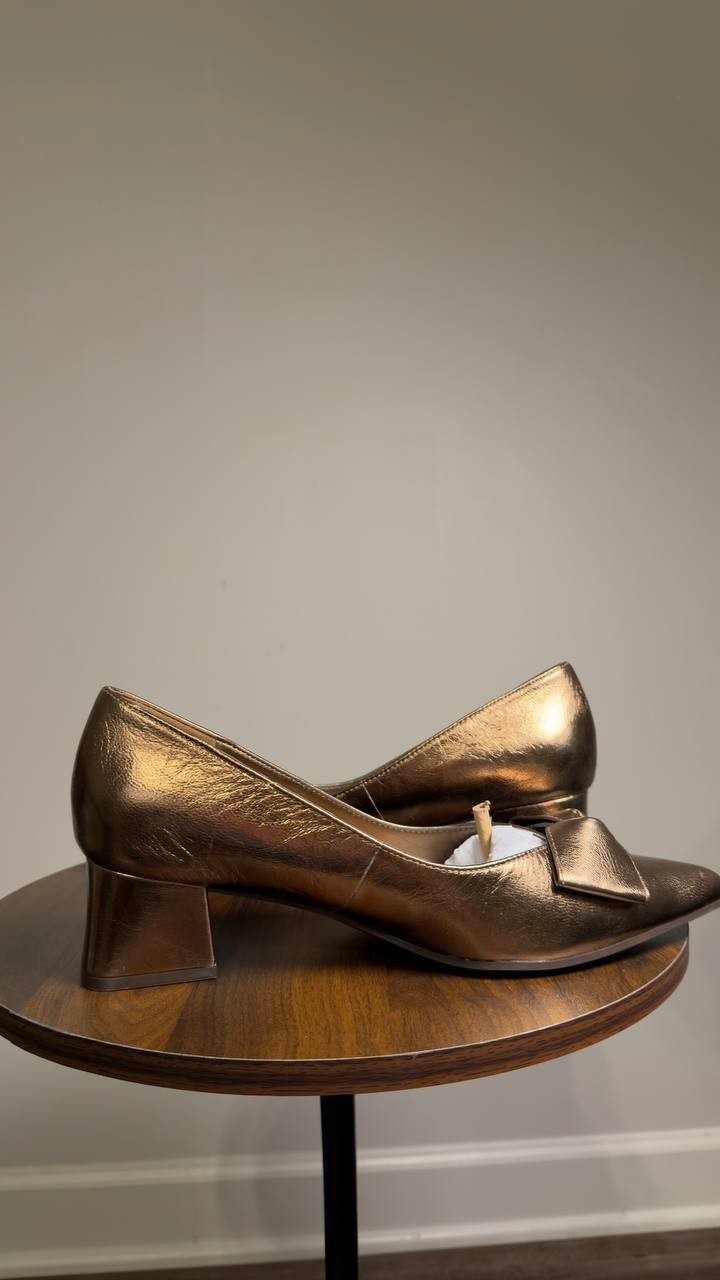 Naturalizer  Mavis  Pump  Old  Gold  Leather  9.5W  New  $160