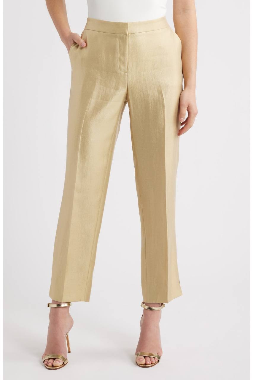 Anne Klein Pull‑On Straight Leg Pants Gold 16 NWT $99