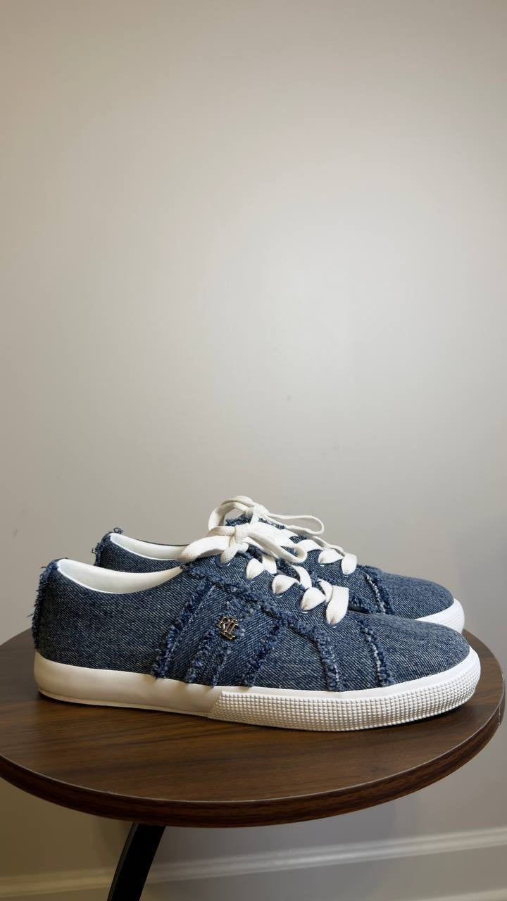 Lauren Ralph Lauren Sneakers Denim 8.5 B New $100.00